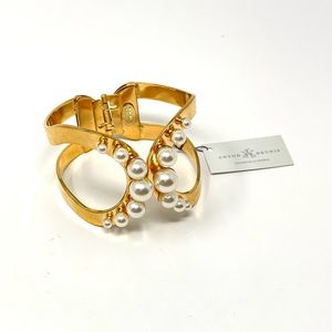New Anthropologie BHLDN Anton Heunis Albertine Pearl Cuff Bracelet